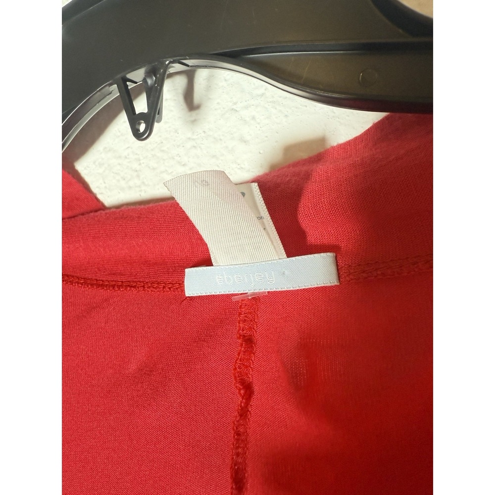 EBERJEY Mariana Modal Blend Lace‎ Belted Kimono Robe : RED - Women's L Large - Picture 4 of 7